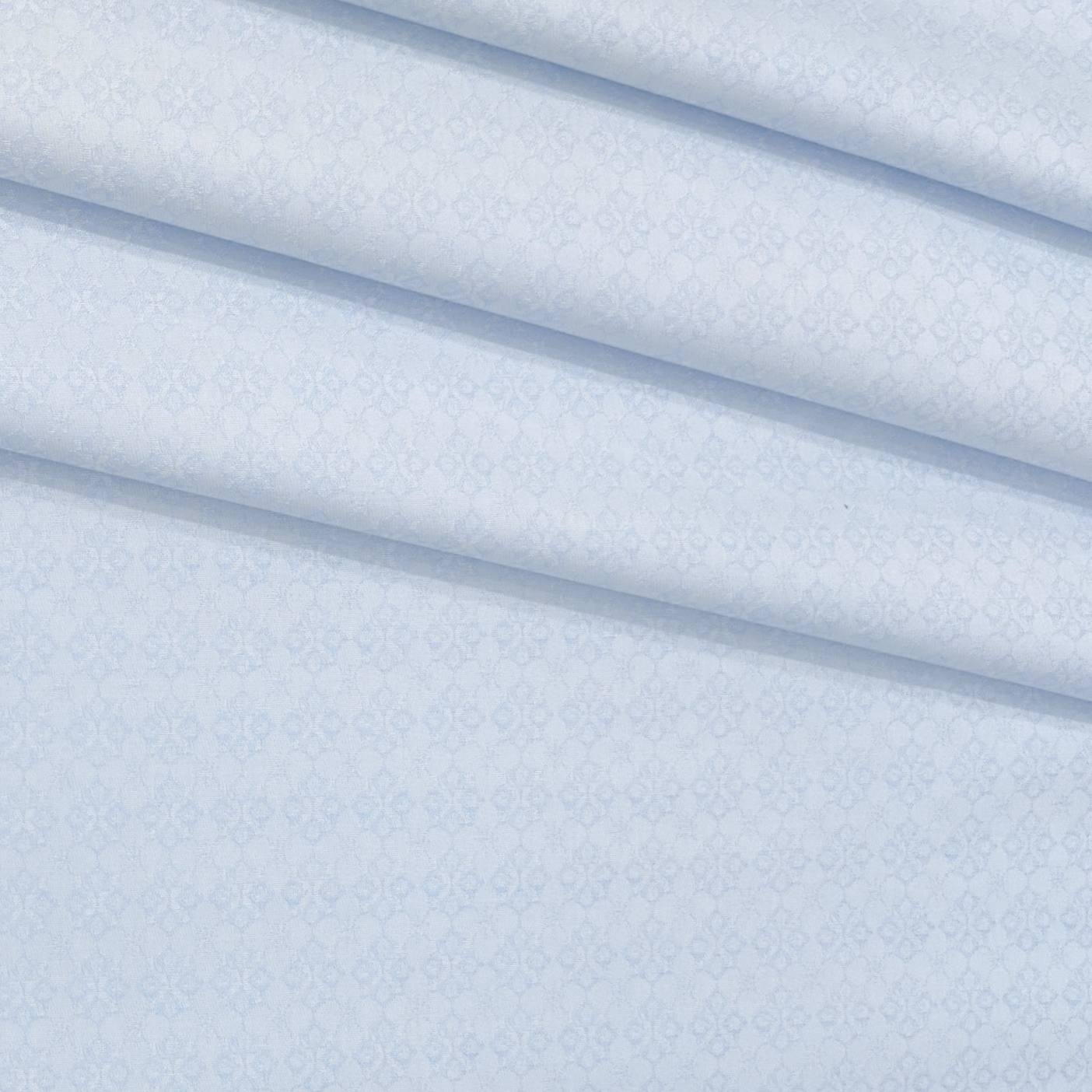 Shirt Fabric Soktas Finest Giza Cotton Jacquard Colour Light Blue